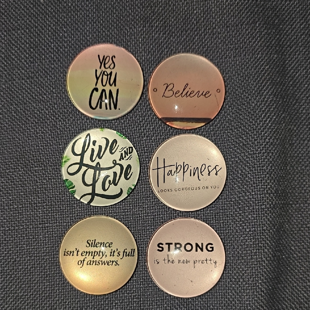 6 Inspirational Quote Magnet Set